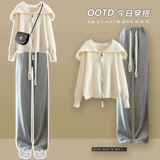 Зимний трикотажный свитер, комплект, карандаш, штаны, в стиле Шанель, новая коллекция, по фигуре