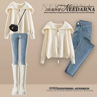 Карандаш, штаны, комплект, демисезонный весенний свитер, осенний, новая коллекция, изысканный стиль, в стиле Шанель