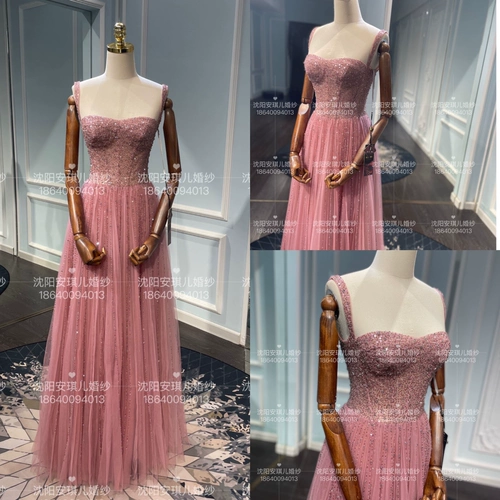 Розовый браслет из бисера для невесты, вечернее платье, надевается на плечо