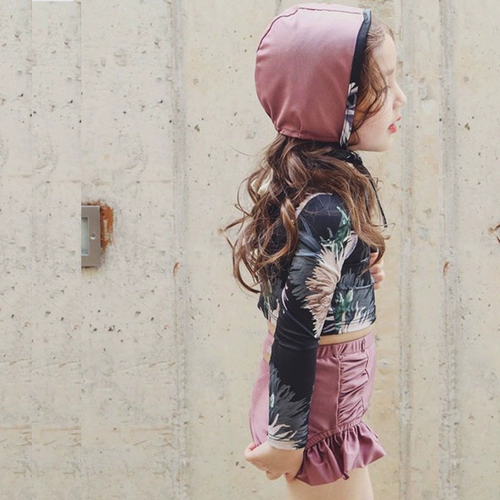 Детский купальник, раздельный милый лонгслив для принцессы, защита от солнца, семейный стиль