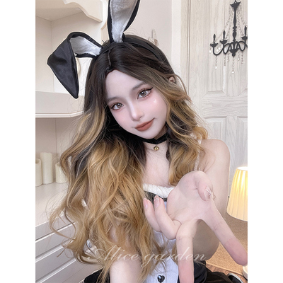taobao agent Cute hair mesh with hair parting, curly helmet, internet celebrity, European style, Lolita style, gradient