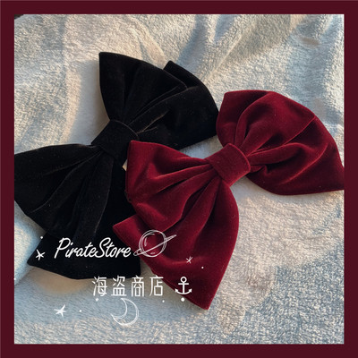 taobao agent Warm velvet elegant French retro velvet big bow texture version super good well -bundled folder