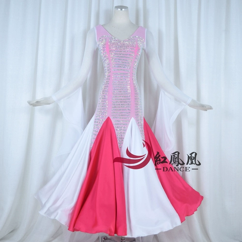 Red Phoenix New Balm Modern Dance Professional Skirt Swart Индивидуальная национальная стандартная Waltz Dipo Performance Service BR901