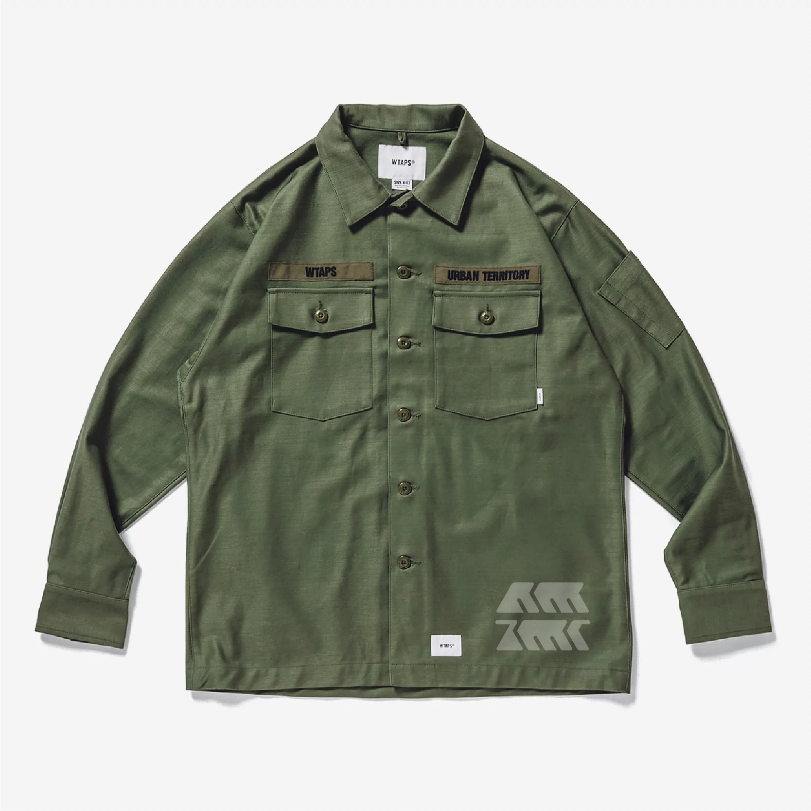 WTAPS BUDS LS/COTTON.TWILL 宽松二袋工装复古长袖休闲衬衫21SS-Taobao