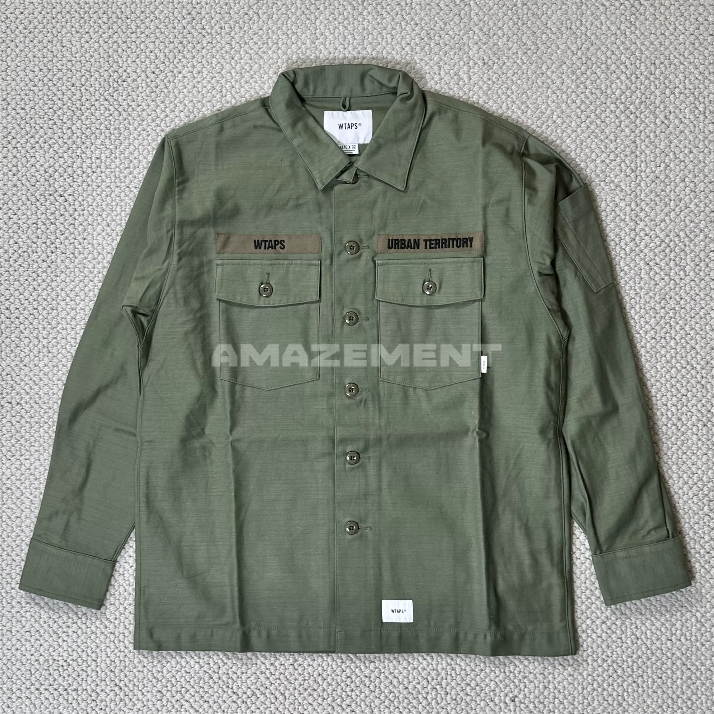 DESCENDANT REMNANTS SATIN LS SHIRT 春季无领衬衫休闲外套20AW-Taobao