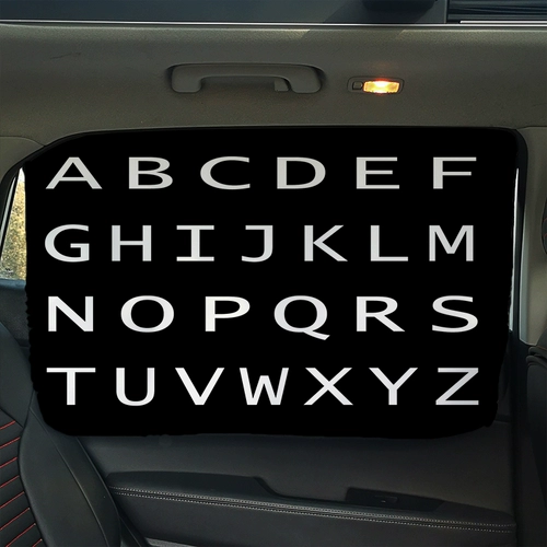 Детский автомобиль занавес затенение солнцезащитного крема Магнитное корейское ветер 26 букв детская черно -белая затенение задних сидений