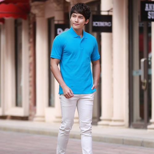 Дышащая летняя футболка polo для работы, короткий рукав, впитывает пот и запах, делается под заказ, с печатью вашего логотипа