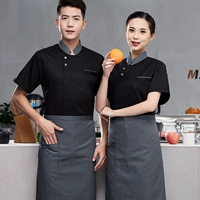 Черный фартук, короткий рукав