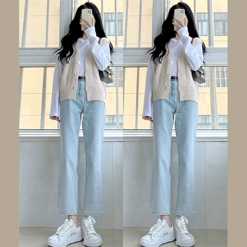 Осенний ретро модный жилет, комплект