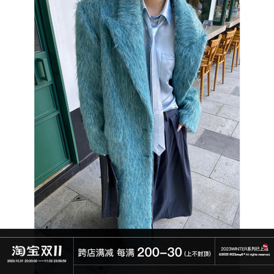 taobao agent Green design woolen coat, woolen shoulder pads, trend of season