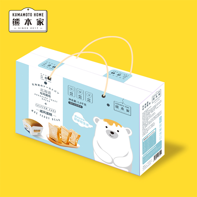 熊本家北海道吐司戚风蛋糕二合一混合装整箱1kg烘烤西式糕点早餐