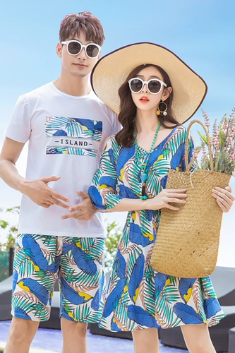 Couples in Sanya Sanya Sanya Traveling Clothing 俅 俅 00 00 锪  chlorine stock Cheng Cai's mane Baba 
