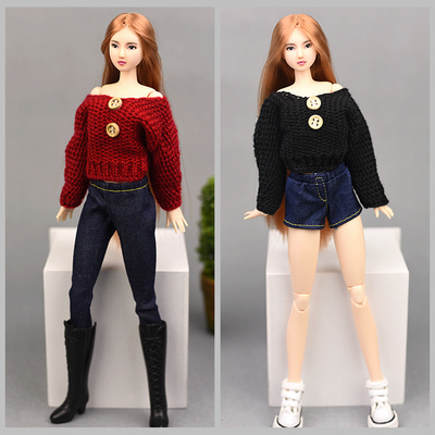 taobao agent Doll for dressing up, clothing, toy, woolen sweater, shorts, 30cm