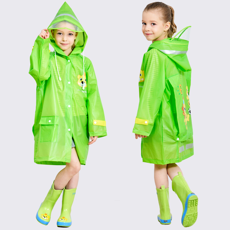 Children raincoat boys kids waterproof girls baby kindergarten transparent pupils poncho dinosaur raincoat rain gear