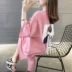 Áo thun ngắn tay của phụ nữ váy mùa hè 2021 mới đáy rộng thiếu quần áo phụ nữ dài giữa Xuanya phong cách màu hồng trên cùng - Áo phông