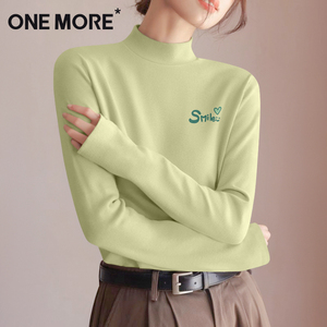 淘金币36.51！onemore双面磨毛半高领打底衫