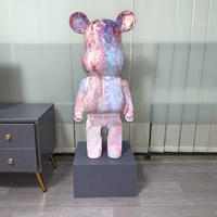 80cm彩绘熊+底座【总约一米】