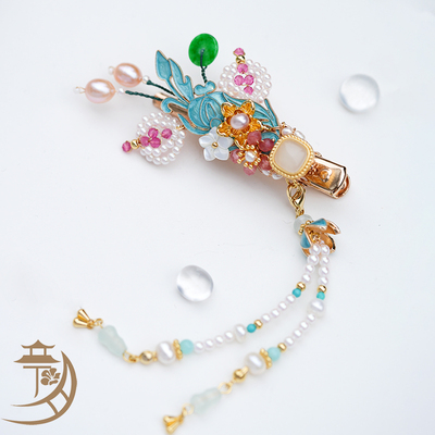 taobao agent Genuine Hanfu, cheongsam, retro hair accessory with tassels, hairgrip