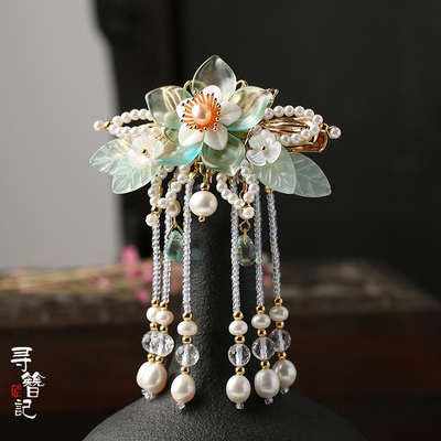 taobao agent Hanfu, retro hair accessory, Chinese hairpin with tassels, fresh hairgrip, cleaner, flowered