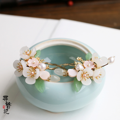 taobao agent Genuine Hanfu, Chinese hairpin, fresh hair accessory with tassels, flowered