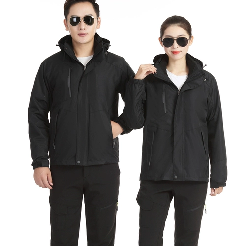 Удерживающая тепло утепленная съемная куртка для работы подходит для мужчин и женщин, делается под заказ, с печатью вашего логотипа, «три в одном»