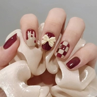 Z044 Wine Red Chessboard Grid (короткая)