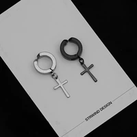 [Ear clip] поперечный черный+стальный цвет каждый