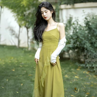 taobao agent Autumn slip dress, skirt, brace, Chinese style