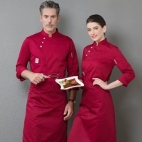 Ткань, красный лонгслив, фартук