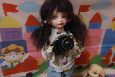 taobao agent BJD baby with camera baby jewelry shooting road mini camera can emit light OB11 six -point four -point baby