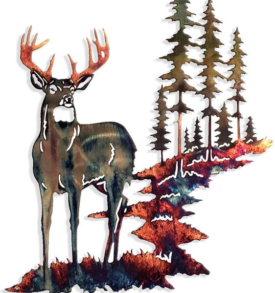 Трансграничный независимый стоять металл стена искусство белый хвост олень европа и америка комнатный Декоративный искусство стена декоративный металл ремесла Вкус