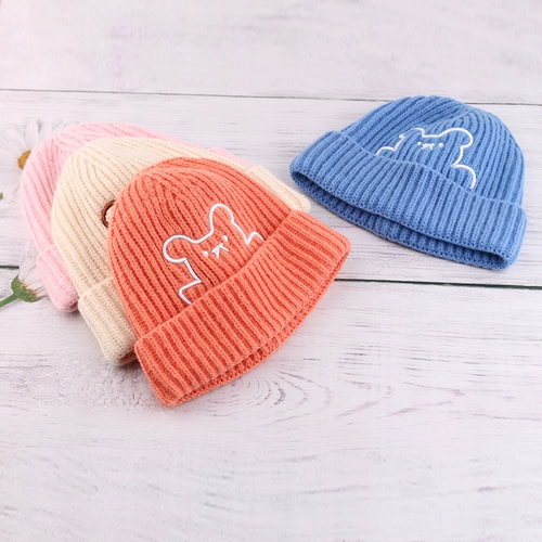 Детская демисезонная удерживающая тепло шерстяная милая трикотажная шапка подходит для мужчин и женщин, в корейском стиле