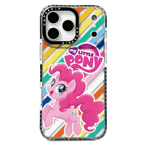 My Little Pony Pink Purple Rainbow MagSafe Bumper With Lanyard Strap iPhone Case