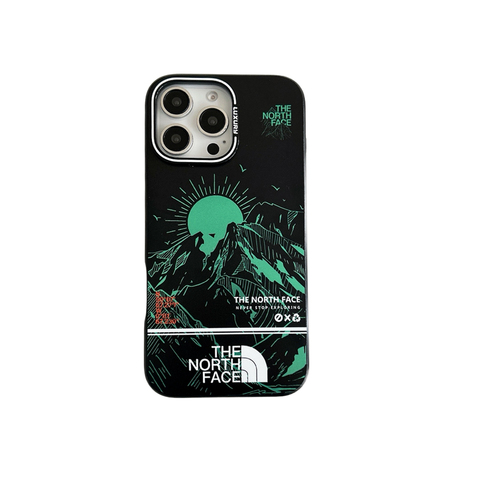 The North Face Red Blue White Mountain Topographic iPhone Case