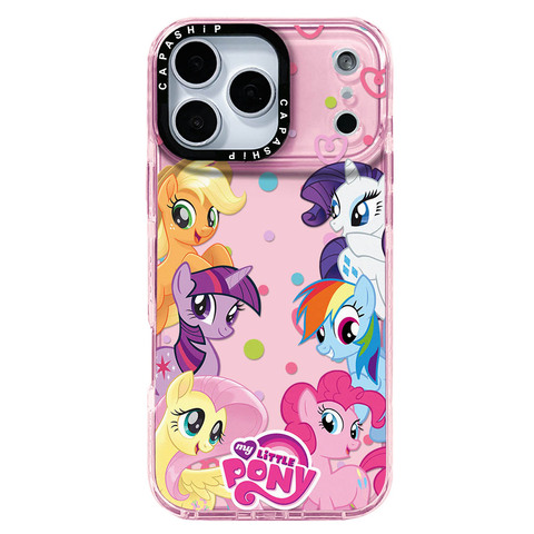 My Little Pony Pink Purple Rainbow MagSafe Bumper With Lanyard Strap iPhone Case