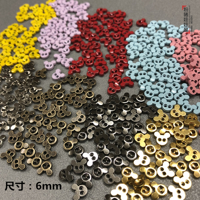 taobao agent Doll doll DIY clothing production ultra -small buttons Mouse button metal button 6mm button 3 yuan 10 pieces