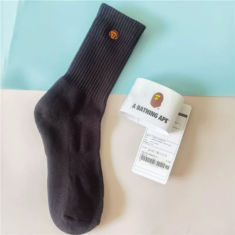 [Официальный BAPE обезьянка мужская/женская хлопковая носовая ткань низкая-верхняя спортивная носка]
