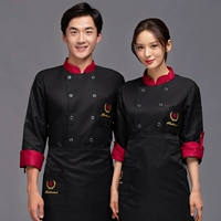 Черный лонгслив, фартук