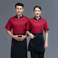 Красная футболка, фартук, короткий рукав