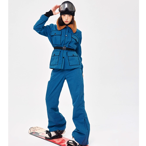 MOOD X MIURA Демисезонная джинсовая стеганая лыжная куртка, штаны