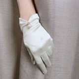 Короткие перчатки из жемчуга, белое свадебное платье для невесты, простой и элегантный дизайн, для подружки невесты