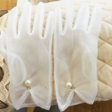 Короткие перчатки из жемчуга, белое свадебное платье для невесты, простой и элегантный дизайн, для подружки невесты