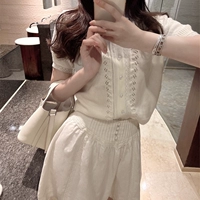 Летний милый кардиган, мини-юбка, комплект, в корейском стиле, яркий броский стиль