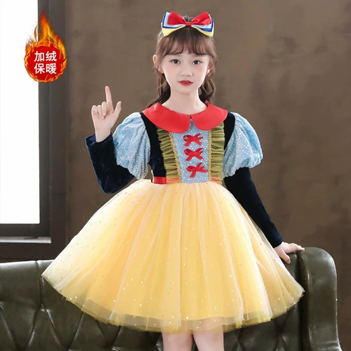 Дисней, мультяшный утепленный наряд маленькой принцессы, юбка, вечернее платье, европейский стиль