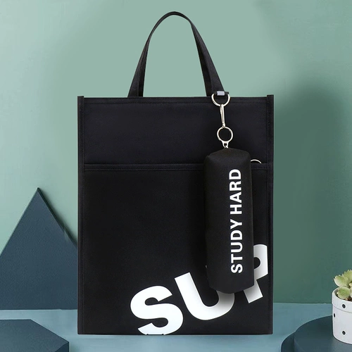 Льняная сумка, портфель, вместительный и большой модный трендовый тканевый мешок, популярно в интернете, в корейском стиле