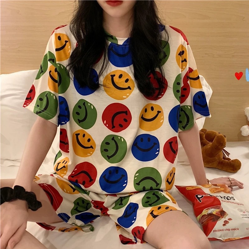 Colorful smiley set