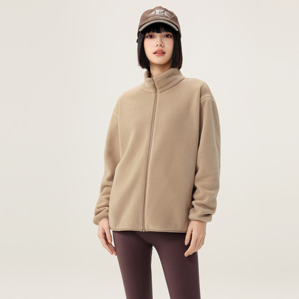 【活动热卖】雪中飞秋新男女情侣运动摇粒绒立领外套户外休闲大码