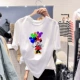 Mickey T-shirt nữ ngắn tay thủy triều lưới màu đỏ Dongdaemun mới Hàn Quốc cá tính hàng đầu Sinh viên phong cách phương Tây Quần áo nữ phong cách Hồng Kông - Áo phông