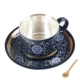 Cúp cà phê Jingdezhen Latte Cup Đặt chén gốm sứ xương cốc cà phê với chiếc đĩa nam và nữ Mug đơn giản - Cà phê