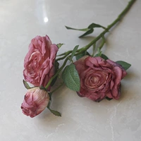 [Rose Red] 3 головные коксовые розы 52 см